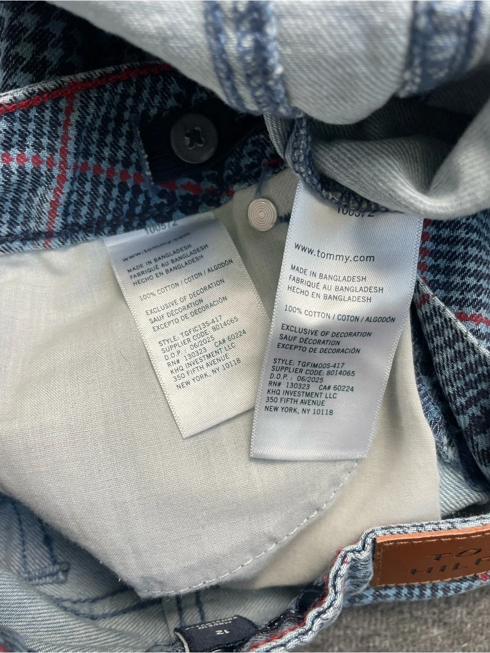 Tommy Hilfiger Denim Houndstooth Vest Skirt Set Girl L 12/14 Y2K Preppy Clueless